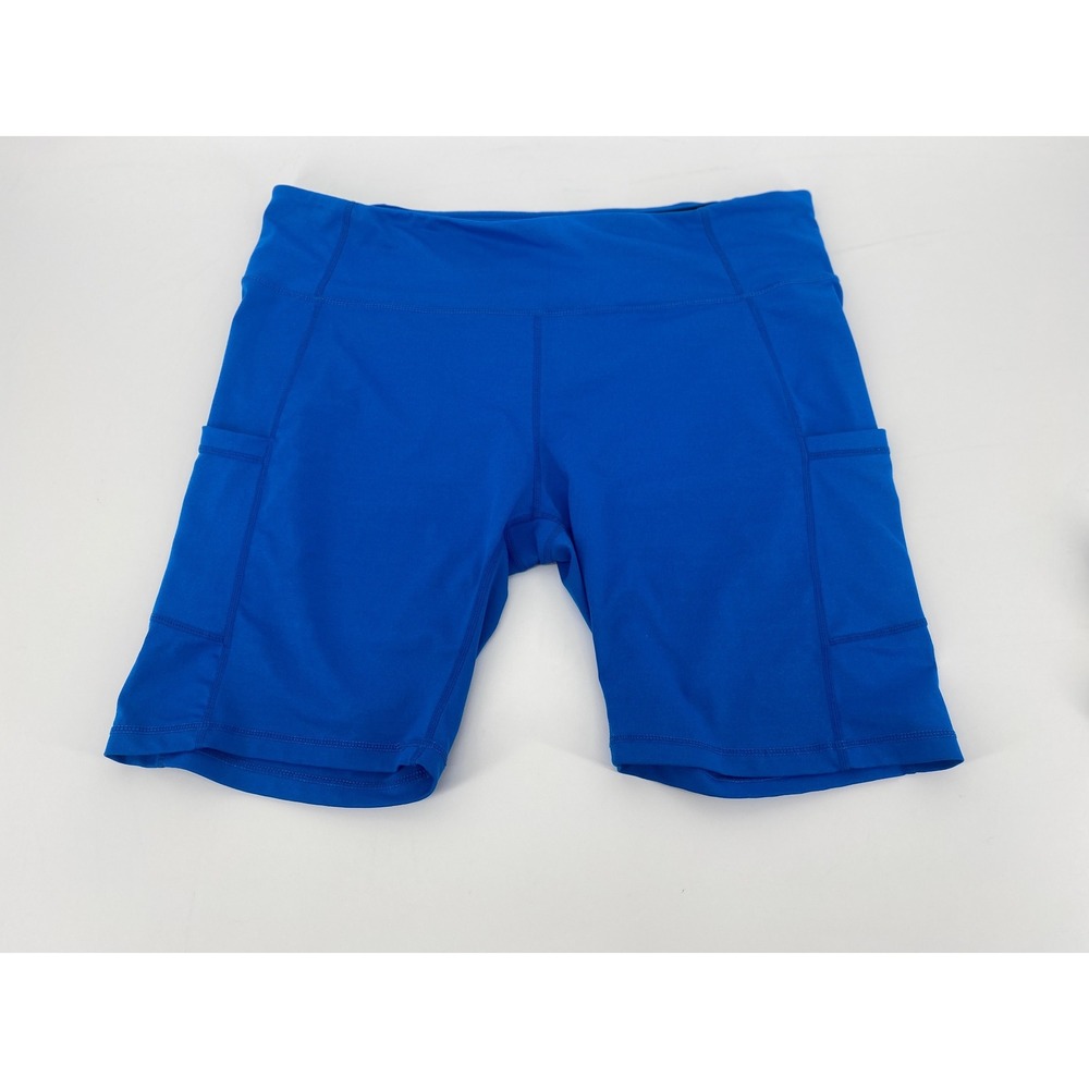 Baleaf Biker Shorts Compression Yoga Running Pockets Womens XXXL Royal Blue Plus